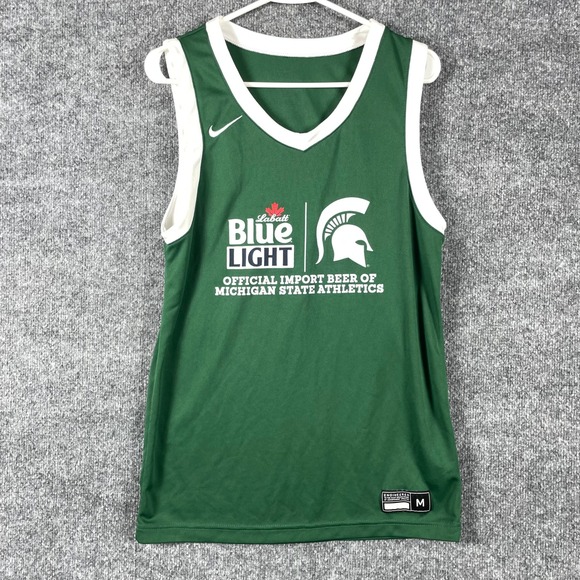Nike Other - Nike Michigan State Spartans Jersey Mens Medium Green Labatt Blue Tank Summer